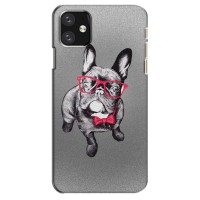Чехол (ТПУ) Милые собачки для iPhone 12 mini – Бульдог в очках