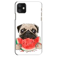 Чехол (ТПУ) Милые собачки для iPhone 12 mini (Смешной Мопс)