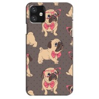 Чехол (ТПУ) Милые собачки для iPhone 12 mini (Собачки Мопсики)
