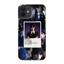 Чехлы Венсдей на iPhone 12 mini Уэнсдей (AlphaPrint) (коллаж Уэнздей)