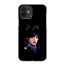 Чехлы Венсдей на iPhone 12 mini Уэнсдей (AlphaPrint) (серьезная Уэнздей)