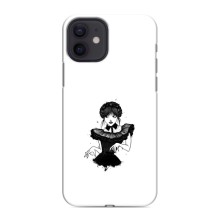 Чехлы Венсдей на iPhone 12 mini Уэнсдей (AlphaPrint) (танец Уэнздей)