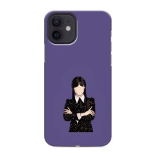 Чехлы Венсдей на iPhone 12 mini Уэнсдей (AlphaPrint) (Уэнздей в черном)