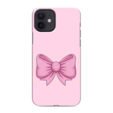 Чехол банты для iPhone 12 mini – Розовый бантик