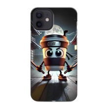 Чехол с мемом Тралалело тралала на iPhone 12 mini (Капучино асасино)