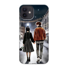 Чехол с дизайном Венздей 2 на iPhone 12 mini – Уэнсдей и Тайлер
