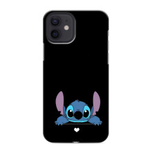 Чехол с принтом Стич на iPhone 12 mini (Стич на черном)