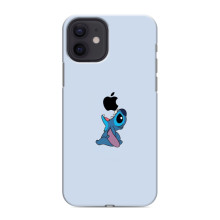 Чехол с принтом Стич на iPhone 12 mini (Stitch apple)