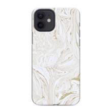 Мраморный чехол на iPhone 12 mini (VPrint) (Белый мрамор)