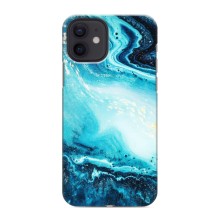 Мраморный чехол на iPhone 12 mini (VPrint) (Голубой мрамор)