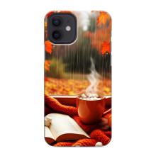 Чехол с уникальным дизайном «Осень с кофе» для iPhone 12 mini – Кофе и дождь