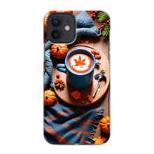 Чехол с уникальным дизайном «Осень с кофе» для iPhone 12 mini – Кофе и тыквы