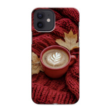 Чехол с уникальным дизайном «Осень с кофе» для iPhone 12 mini – Кофе на пледе