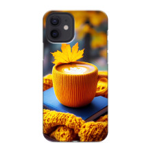 Чехол с уникальным дизайном «Осень с кофе» для iPhone 12 mini – Кофе с жёлтым