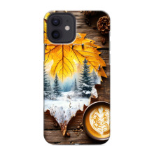 Чехол с уникальным дизайном «Осень с кофе» для iPhone 12 mini – Осенне-зимнее кофе
