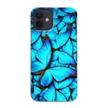 Силиконовый бампер с картинкой животных для iPhone 12 mini (Крылья бабочек)