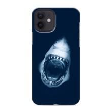 Силиконовый бампер с картинкой животных для iPhone 12 mini (Пасть Акулы)