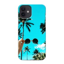 Силиконовый чехол с КАРТИНКАМИ лето для iPhone 12 mini (AlphaPrint) (Взгляд лето)