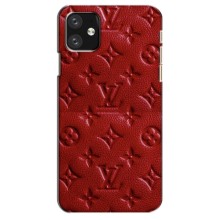 Текстурный Чехол Louis Vuitton для Айфон 12 Мини – Красный ЛВ