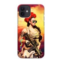 ЗСУ Чохли (TPU) для iPhone 12 mini (Жінка солдат)
