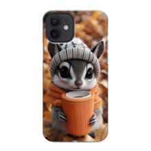 Печатный чехол «Зверята с кофе» для iPhone 12 mini