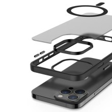 TPU+PC чохол Metal Buttons with MagSafe Colorful для Apple iPhone 12 Pro Max (6.7") – Чорний