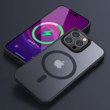TPU+PC чехол Metal Buttons with MagSafe Colorful для Apple iPhone 12 Pro Max (6.7") – Черный