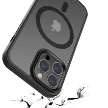 TPU+PC чохол Metal Buttons with MagSafe Colorful для Apple iPhone 12 Pro Max (6.7") – Чорний