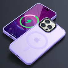 TPU+PC чохол Metal Buttons with MagSafe Colorful для Apple iPhone 12 Pro Max (6.7") – Бузковий