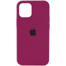 Чохол Silicone Case Full Protective (AA) для Apple iPhone 12 Pro Max (6.7") – Бордовий
