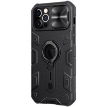TPU+PC чехол Nillkin CamShield Armor (шторка на камеру) для Apple iPhone 12 Pro Max (6.7") – Черный