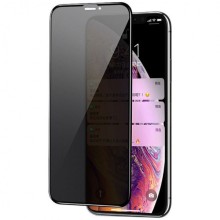 Захисне скло Privacy 5D Matte (full glue) (тех.пак) для Apple iPhone 12 Pro Max (6.7") – Чорний