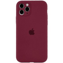 Чехол Silicone Case Full Camera Protective (AA) для Apple iPhone 12 Pro Max (6.7") – Бордовый