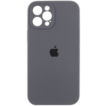 Чехол Silicone Case Full Camera Protective (AA) для Apple iPhone 12 Pro Max (6.7") – Серый