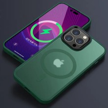TPU+PC чохол Metal Buttons with MagSafe Colorful для Apple iPhone 12 Pro Max (6.7") – Зелений