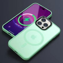 TPU+PC чохол Metal Buttons with MagSafe Colorful для Apple iPhone 12 Pro Max (6.7") – М'ятний