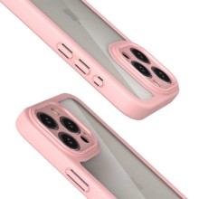 TPU чохол Transparent + Colour 1,5mm для Apple iPhone 12 Pro Max (6.7") – Pink
