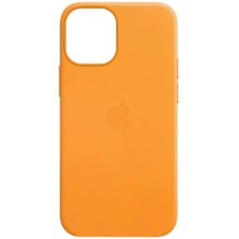 Кожаный чехол Leather Case (AAA) для Apple iPhone 12 Pro Max (6.7") – Yellow