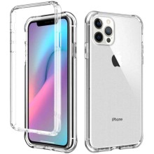 Чехол TPU+PC Full Body с защитой 360 для Apple iPhone 12 Pro Max (6.7") – Прозрачный