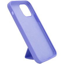 Чехол Silicone Case Hand Holder для Apple iPhone 12 Pro Max (6.7") – Сиреневый