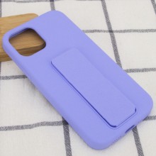 Чехол Silicone Case Hand Holder для Apple iPhone 12 Pro Max (6.7") – Сиреневый