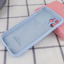 Чехол Silicone Case Full Camera Protective (AA) для Apple iPhone 12 Pro Max (6.7") – Голубой