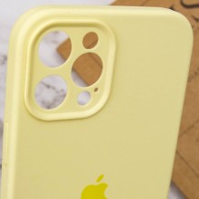 Чехол Silicone Case Full Camera Protective (AA) для Apple iPhone 12 Pro Max (6.7") – Желтый