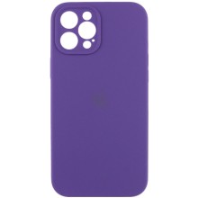 Чехол Silicone Case Full Camera Protective (AA) для Apple iPhone 12 Pro Max (6.7") – Фиолетовый