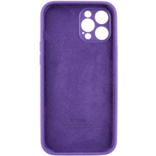 Чехол Silicone Case Full Camera Protective (AA) для Apple iPhone 12 Pro Max (6.7") – Фиолетовый