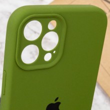 Чехол Silicone Case Full Camera Protective (AA) для Apple iPhone 12 Pro Max (6.7") – Зеленый