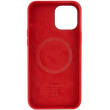 Чехол Silicone case (AAA) full with Magsafe and Animation для Apple iPhone 12 Pro Max (6.7") – Красный