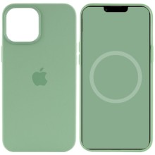 Чехол Silicone case (AAA) full with Magsafe and Animation для Apple iPhone 12 Pro Max (6.7") – Зеленый