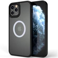 TPU+PC чехол Metal Buttons with MagSafe для Apple iPhone 12 Pro Max (6.7") – Черный