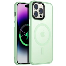 TPU+PC чехол Metal Buttons with MagSafe Colorful для Apple iPhone 12 Pro Max (6.7") (Мятный)